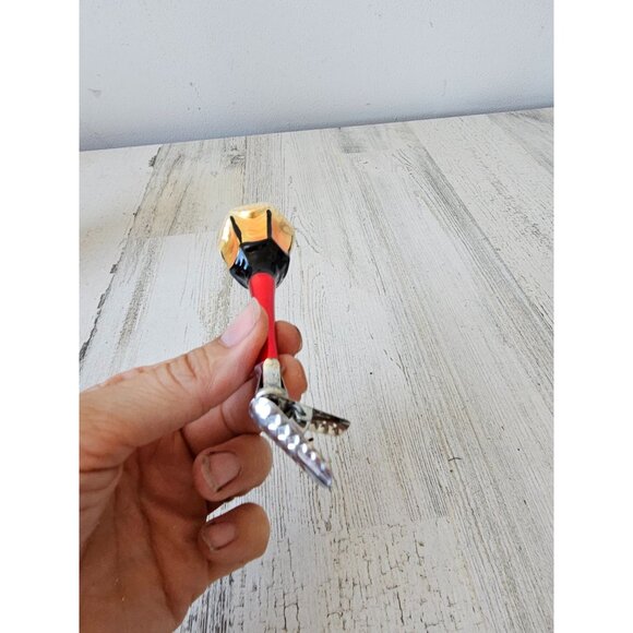 Vintage inge glas lamp post glass lantern clip light ornament Xmas tree - Picture 8 of 9